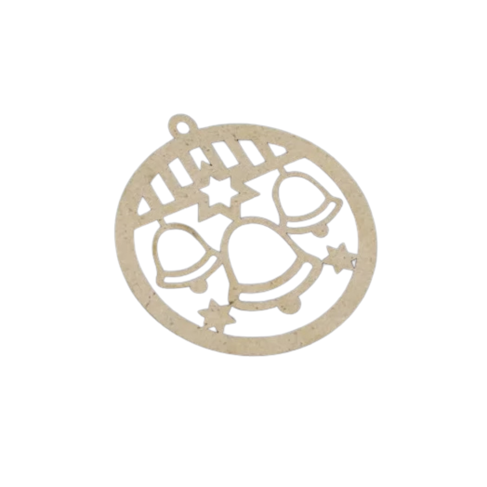 Деревянная новогодняя заготовка с логотипом под роспись ДВП 8х9 см